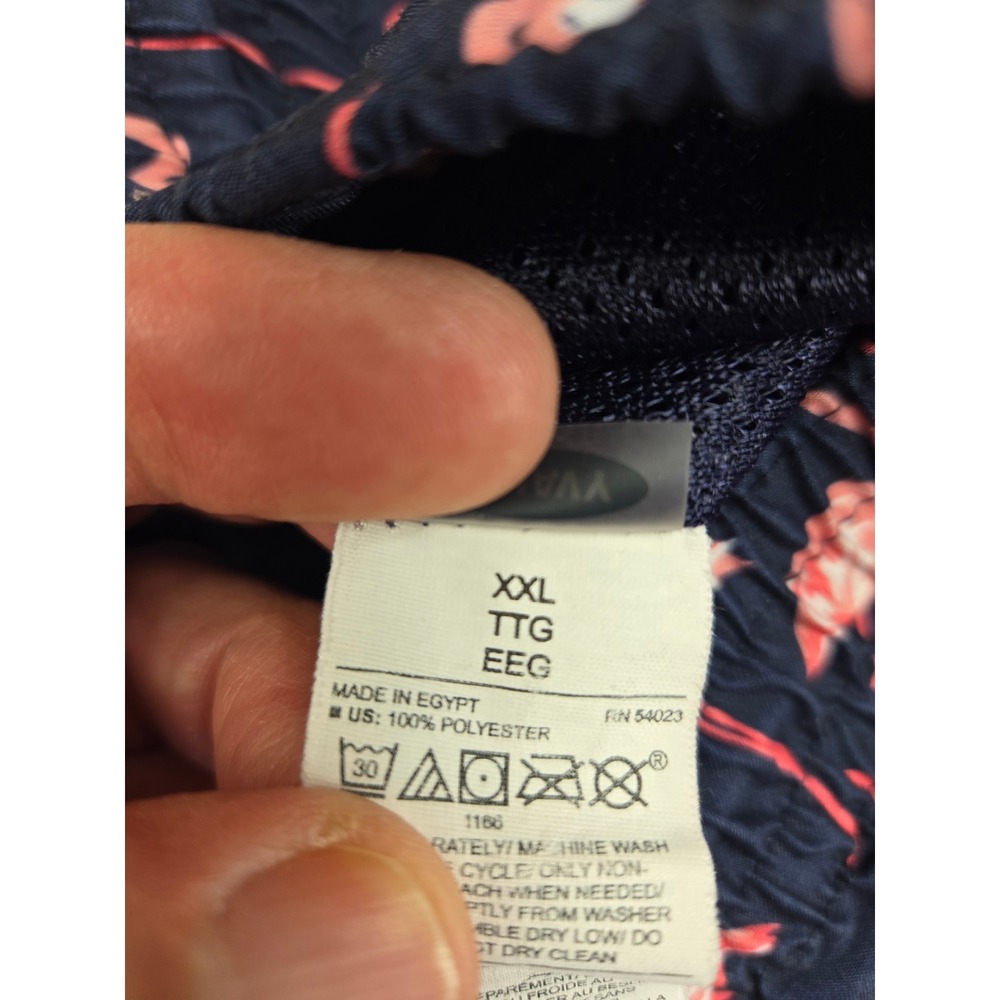 Old Navy Mens XXL Navy Blue Pink Flamingo Print Swim Trunks Mesh Lined Shorts - Picture 3 of 10